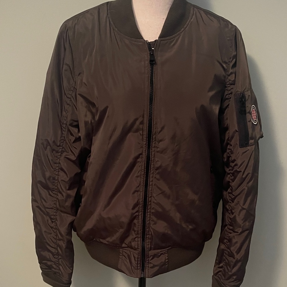 Madden Girl NWOT Olive Green Bomber Jacket sz L